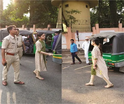 गरिमा सिंह का फिर घुमा डंडा.., अवैध रूप से खड़ा ऑटो ड्राइवर ऑटो छोड़कर भागा