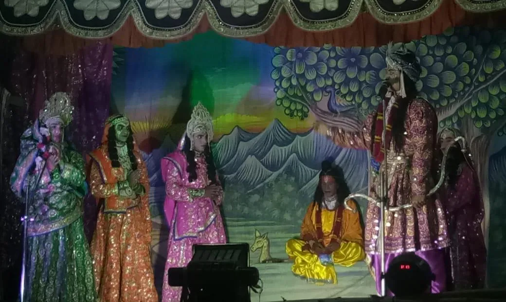 चैती दुर्गा पूजा के नवरात्र के पांचवें दिन रामलीला कार्यक्रम का किया गया आयोजन