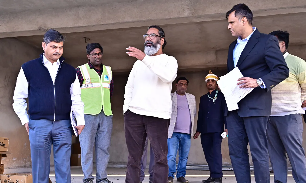 Ranchi news: मुख्यमंत्री हेमन्त सोरेन ने निर्माणाधीन विधायक आवासीय परिसर का किया निरीक्षण 