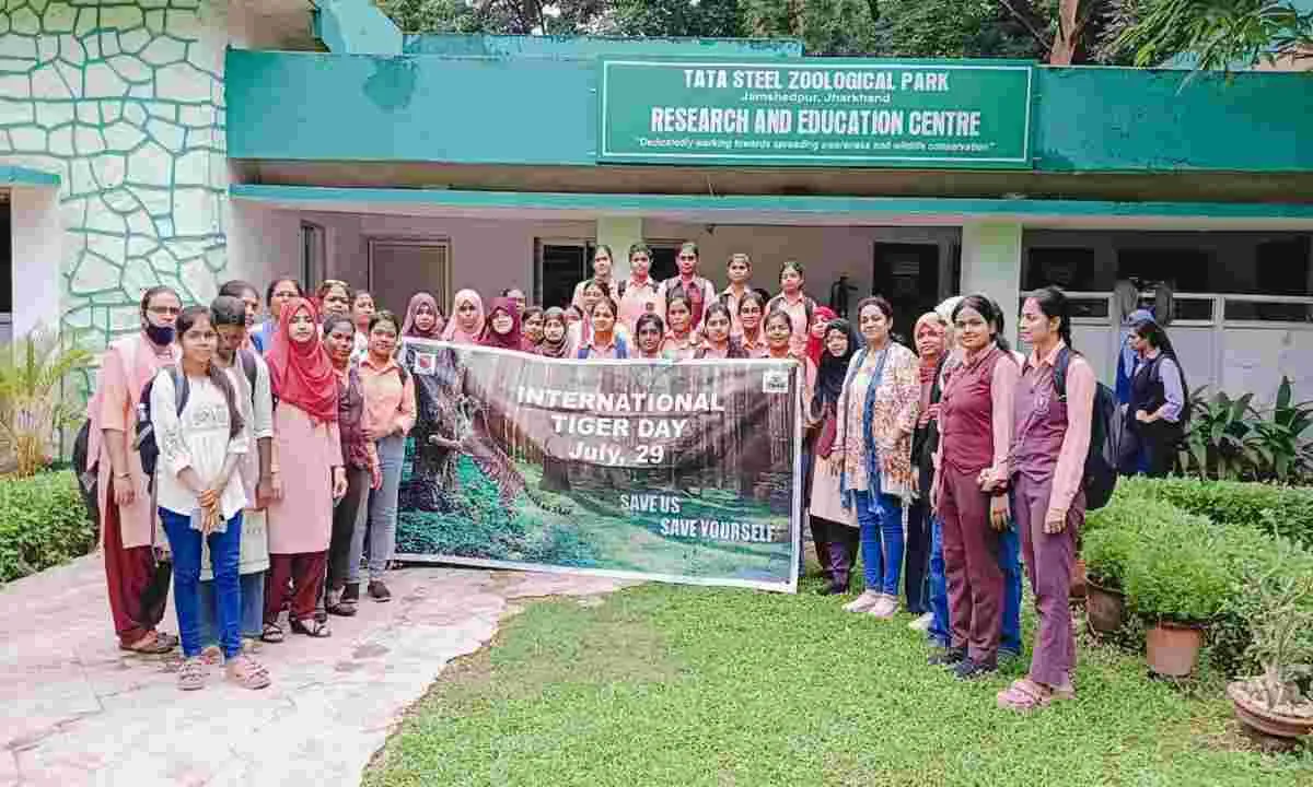 टाटा ज़ूलॉजिकल पार्क में मनाया गया अंतरराष्ट्रीय बाघ दिवस 2025, छात्रों ने लिया संरक्षण का संकल्प