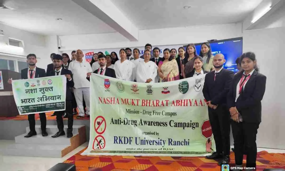 Ranchi News: आरकेडीएफ यूनिवर्सिटी में नशा मुक्त भारत अभियान के तहत कार्यशाला का सफल आयोजन