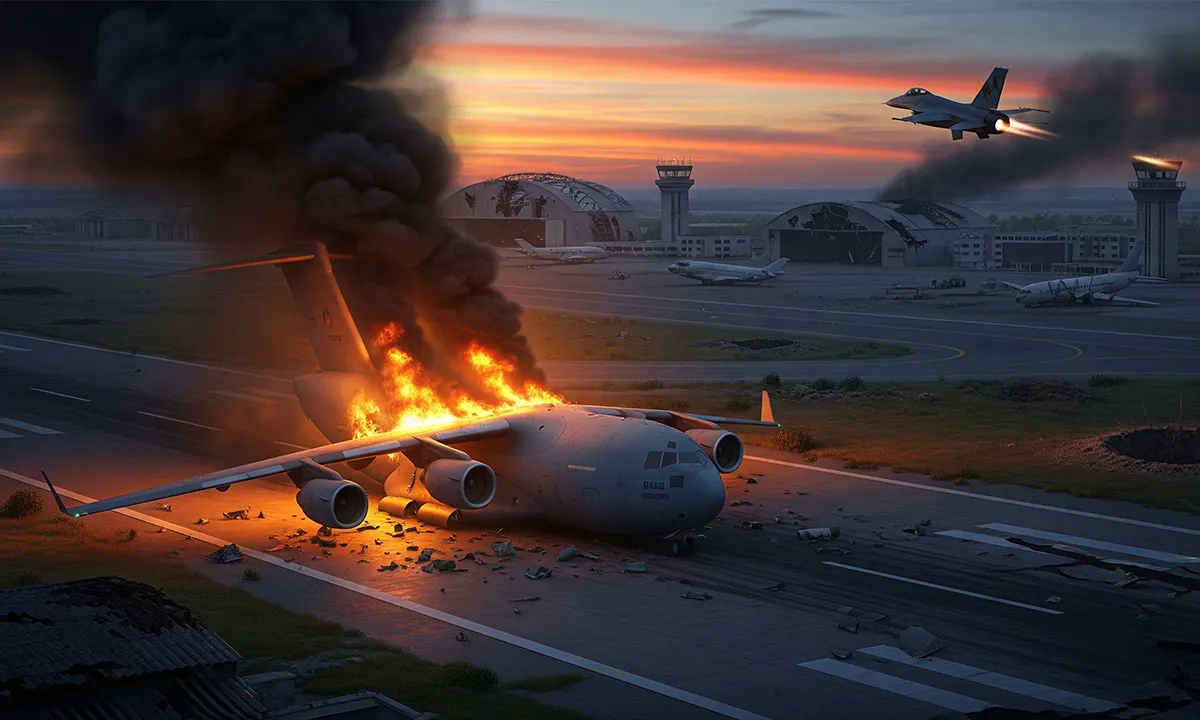 एयरपोर्ट पर UAE विमान उतरते ही एयरफोर्स ने तुरंत प्लेन पर गिराया बम, 40 की मौत, कई घायल 