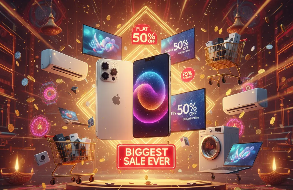 Flipkart-Amazon Mega Sale: iPhone, TV और लैपटॉप की बंपर डील, 15,000 तक की सीधी बचत!