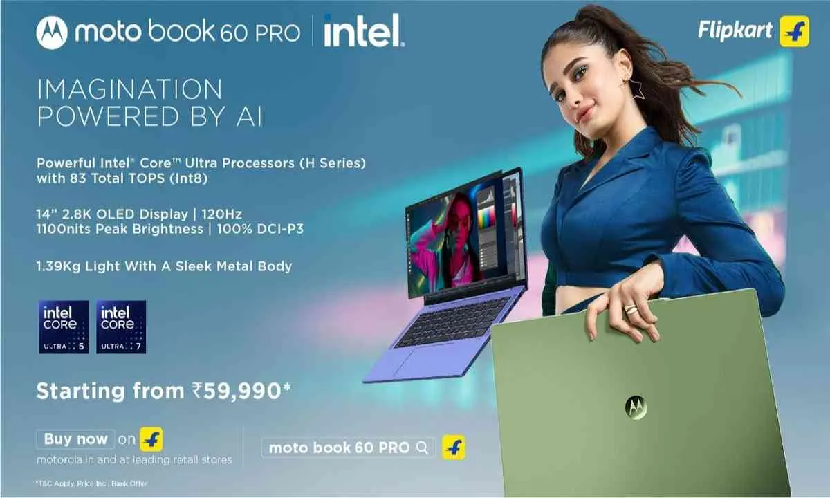 Moto Book 60 Pro Price in India: मोटोरोला का नया लैपटॉप लॉन्च, जानें कीमत और फीचर्स