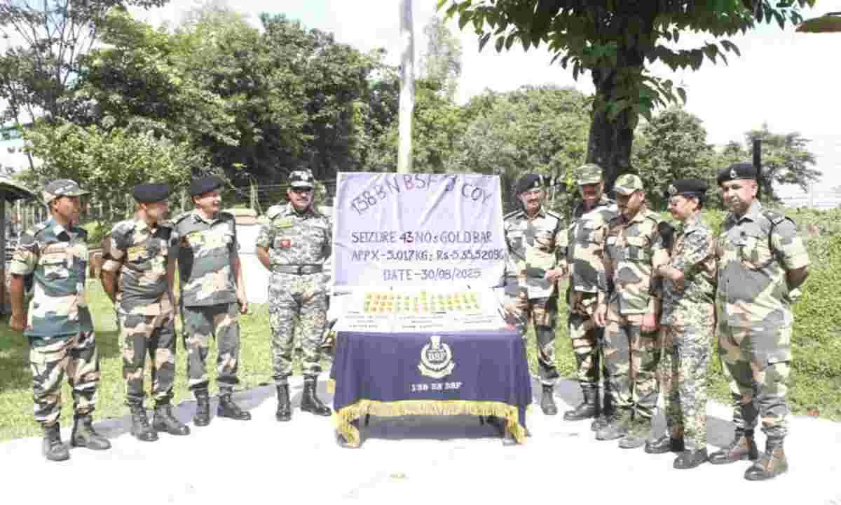 बीएसएफ ने भारत-बांग्लादेश सीमा पर जब्त किए करोड़ों के सोने के बिस्कुट