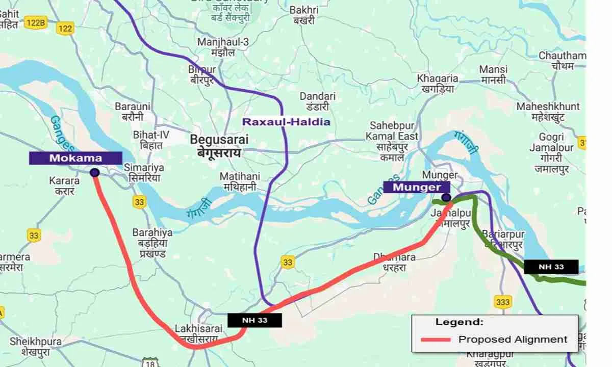 बिहार के बक्सर-भागलपुर कॉरिडोर के मोकामा-मुंगेर खंड के निर्माण को मंजूरी