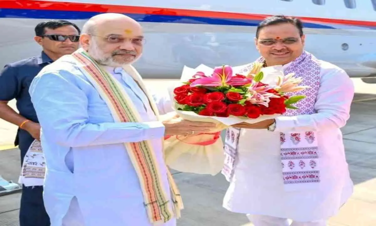 केंद्रीय गृह एवं सहकारिता मंत्री अमित शाह पहुंचे जयपुर