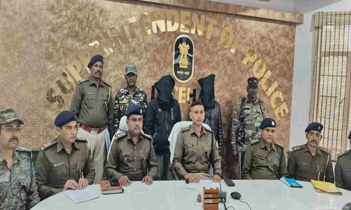 गुप्त सूचना पर बड़ी कारवाई, जेजेएमपी के दो नक्सली चढ़े पुलिस के हत्थे