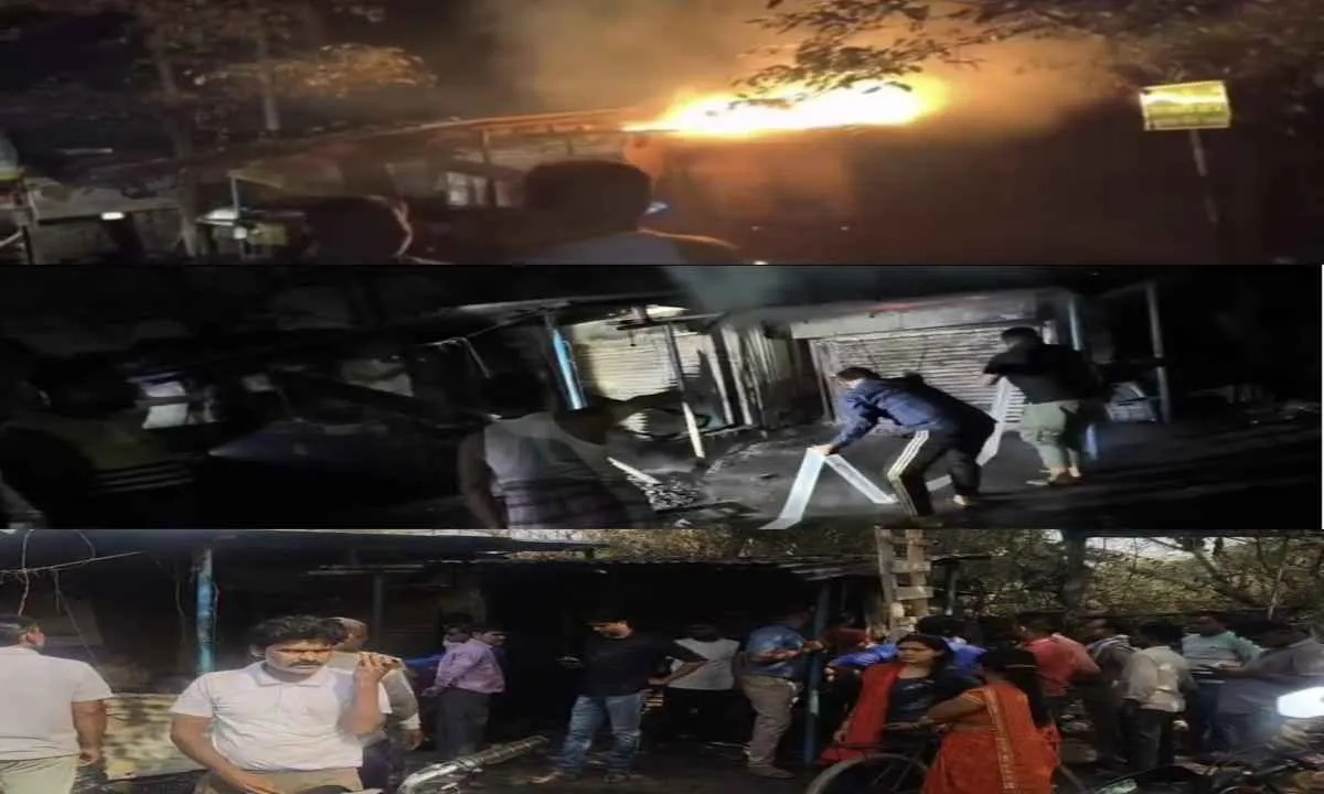 Dhanbad News: सुभाष चौक में भीषण अग्निकांड, तीन दुकानें जलकर राख