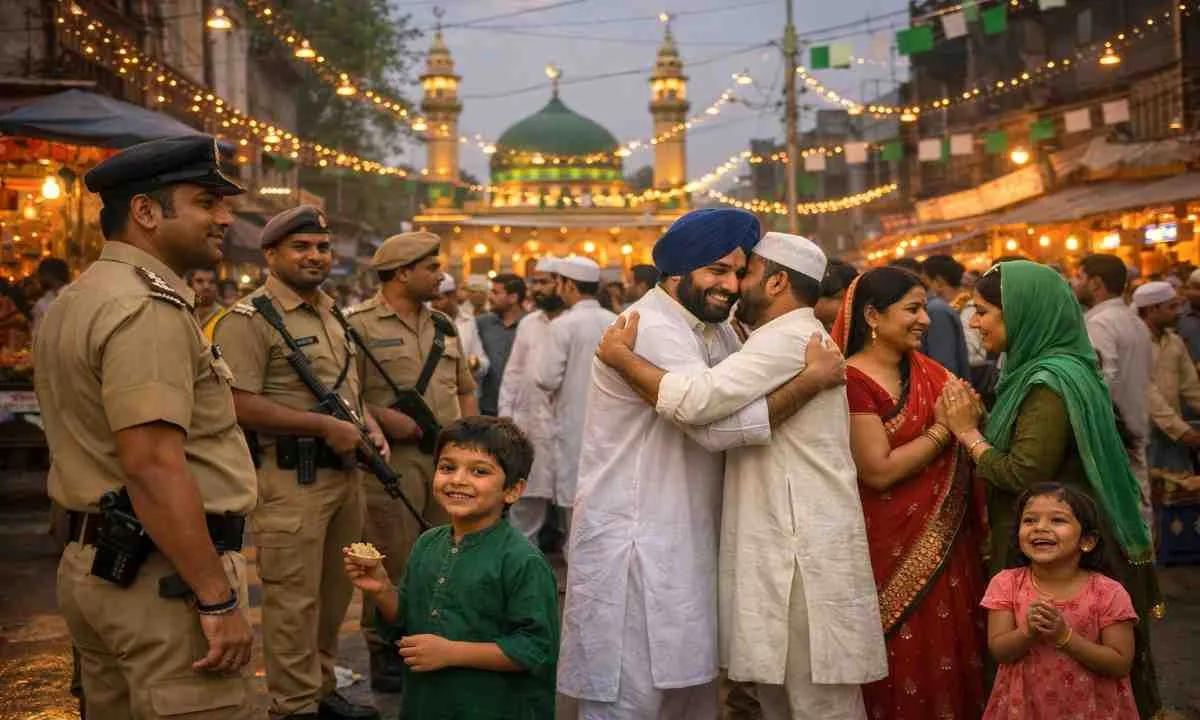 Pakur News : ईद पर उमड़ी भीड़, आमडापाड़ा में शांति और सौहार्द का दिखा माहौल