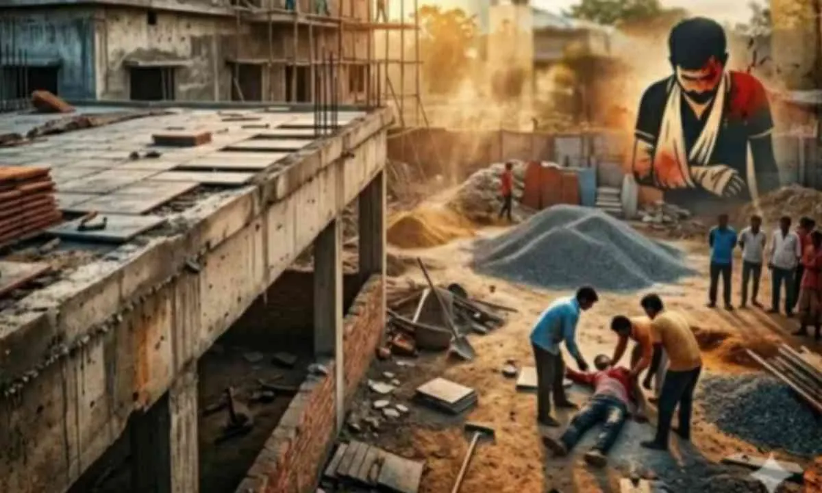 Sahebganj News: काम के दौरान संतुलन बिगड़ा, दो मंजिला छत से गिरा मजदूर