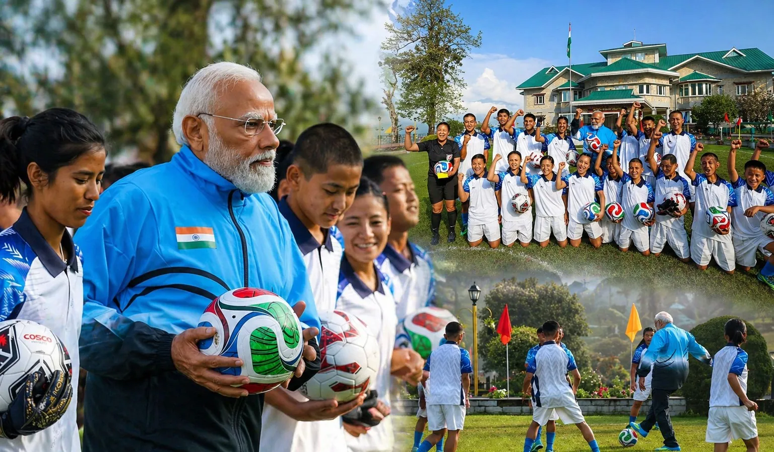 सिक्किम दौरे पर पीएम मोदी का अलग अंदाज़, गंगटोक में युवाओं संग खेला फुटबॉल, देखें वीडियो