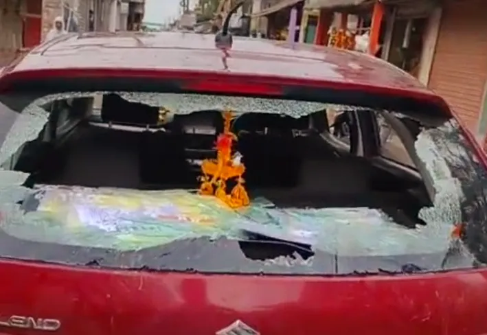 बसंती के 76 नंबर बूथ पर भाजपा प्रत्याशी विकास सरदार पर हमला, गाड़ी में तोड़फोड़ और हथियार छीनने की कोशिश