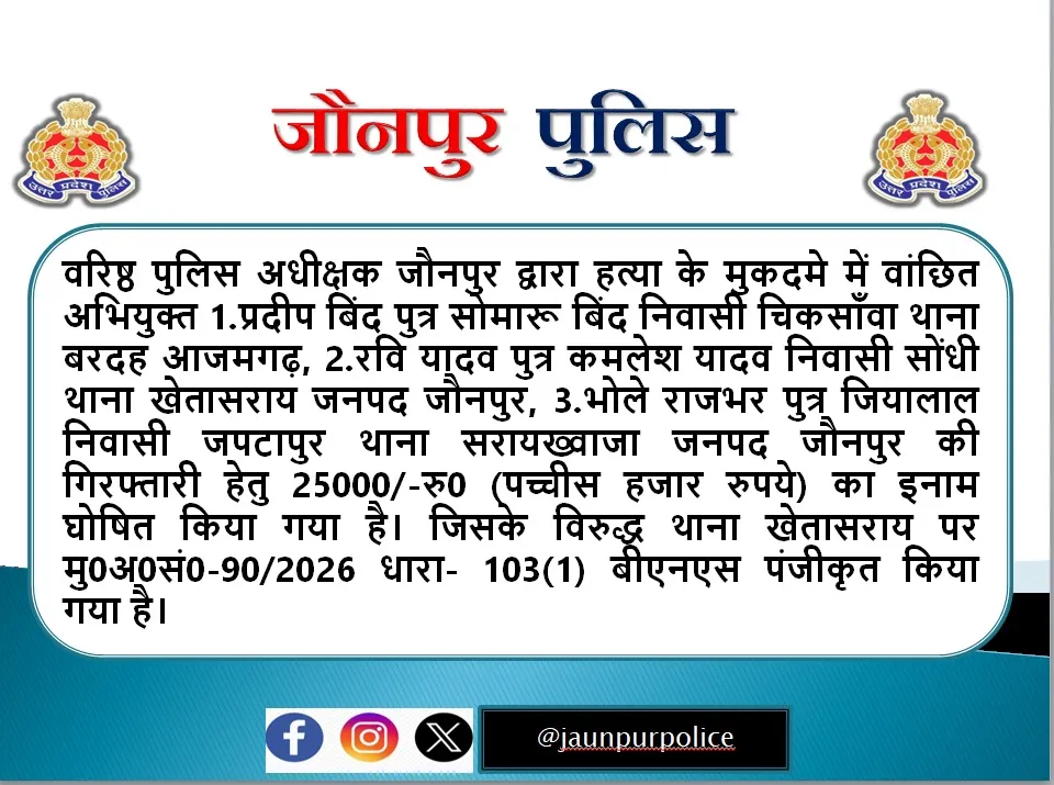 दूल्हे की हत्या में फरार तीन आरोपितों पर 25-25 हजार का इनाम घोषित, गिरफ्तारी के लिए पुलिस की ताबड़तोड़ छापेमारी