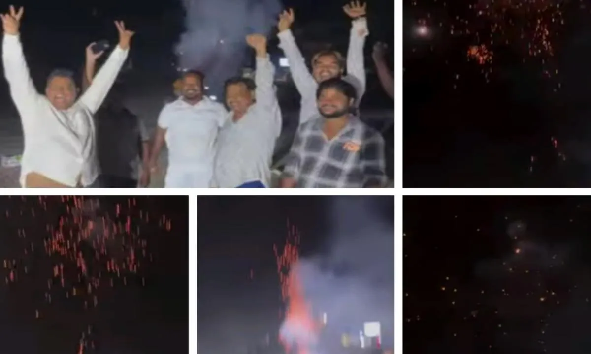Sahebganj News: हिंदू धर्म रक्षा मंच ने मनाया विजय का जश्न, आतिशबाजी कर जताई खुशी 