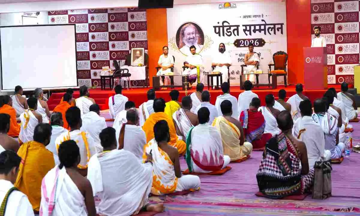 श्री श्री विश्वविद्यालय में सप्ताहव्यापी वैदिक पंडित सम्मेलन, प्राचीन ज्ञान और आध्यात्मिकता का संगम