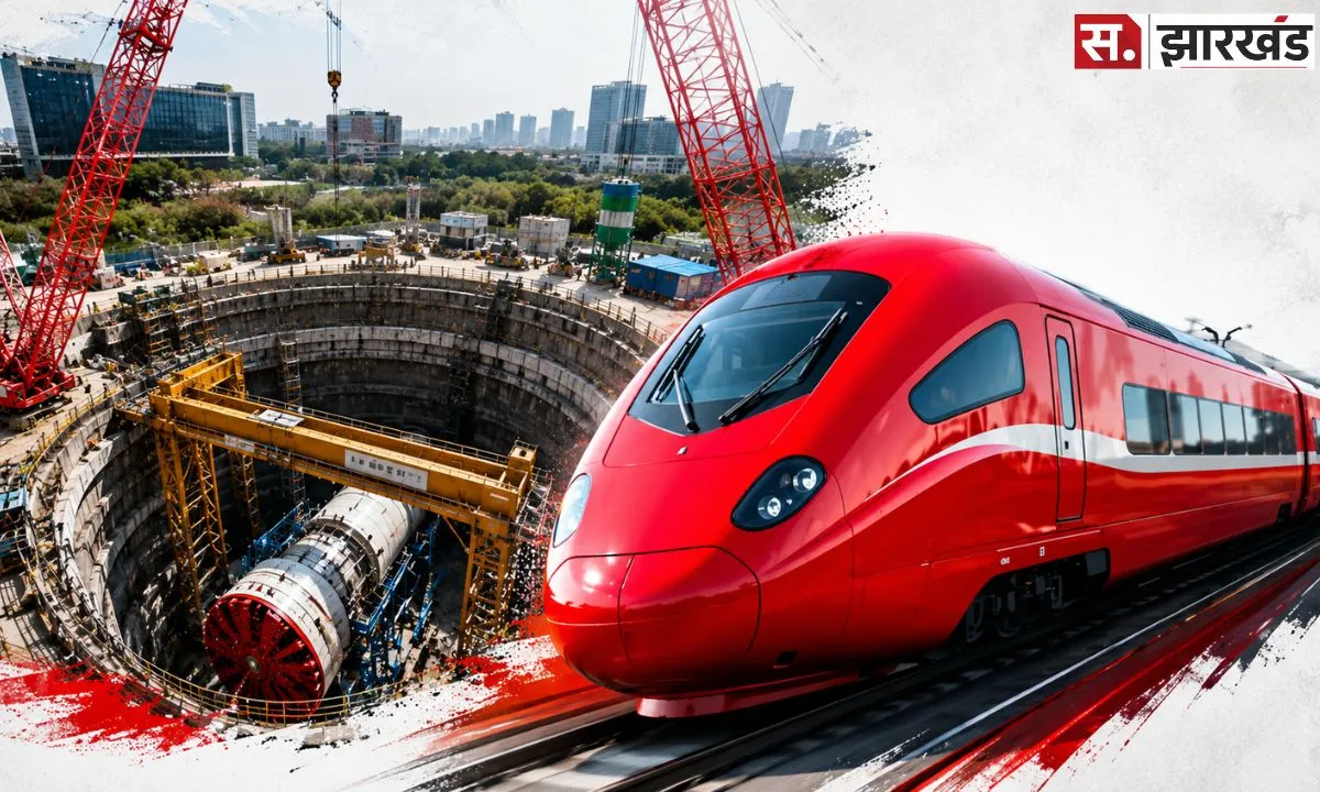 Mumbai-Ahmedabad Bullet Train: 350 टन का विशाल कटरहेड उतरा, भारत की पहली अंडरसी रेल सुरंग की ओर बड़ा कदम