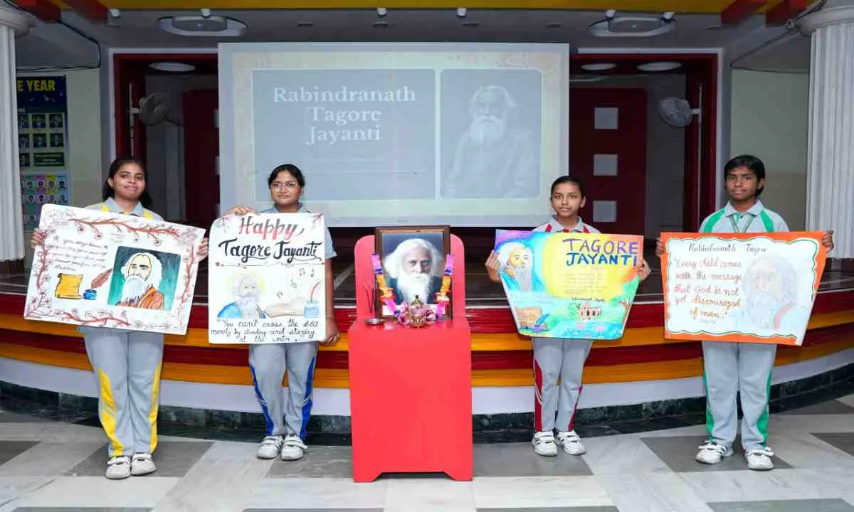 Koderma News: ग्रिज़ली विद्यालय में श्रद्धा एवं उल्लास के साथ मनाई गई गुरुदेव रवींद्रनाथ टैगोर जयंती