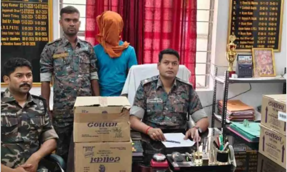 Palamu News: शराब तस्करी पर स्ट्राइक: हुसैनाबाद पुलिस ने लग्जरी कार से जब्त की 100 बोतल शराब