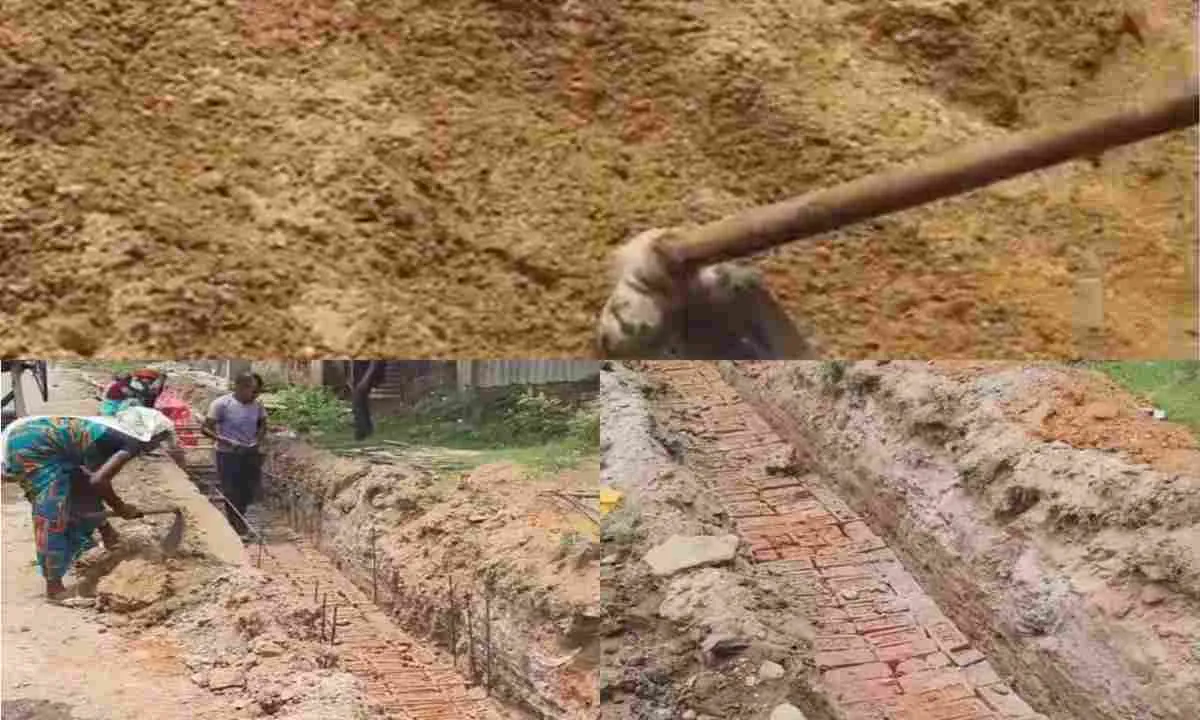 Dhanbad News: डॉक्टर पाड़ा में नाली निर्माण में अनियमितता का आरोप, स्थानीय लोगों ने जांच की उठाई मांग