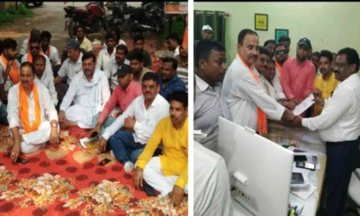 Sahebganj News: भाजपा का प्रखंड कार्यालय पर धरना-प्रदर्शन, राज्यपाल के नाम सौंपा ज्ञापन, किसानों के लिए 12 सूत्री मांग