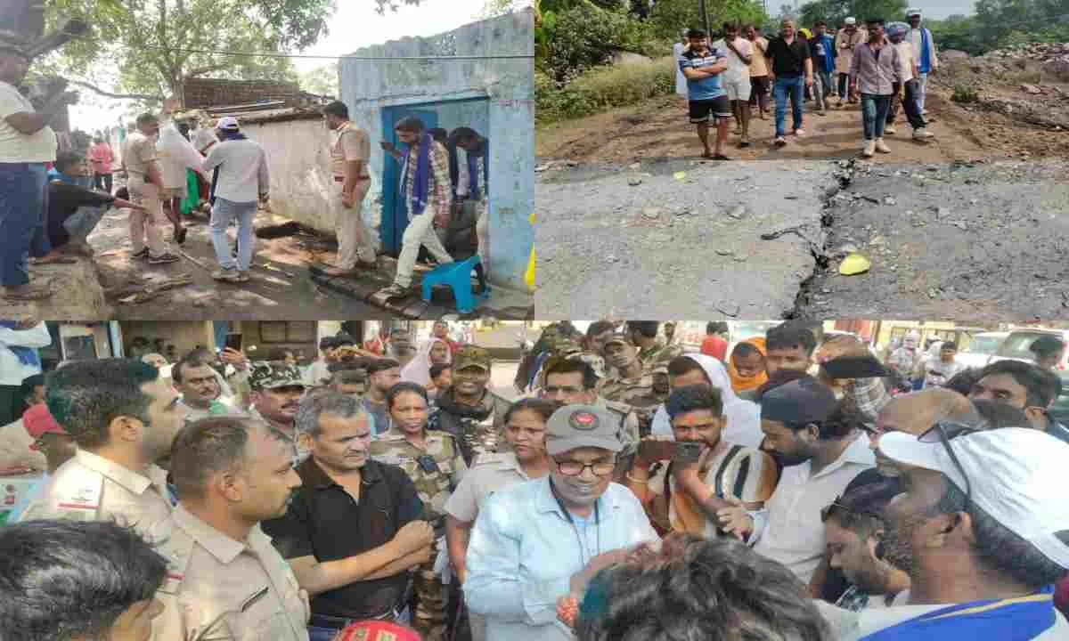 Dhanbad News: भू-धसान से भड़के ग्रामीणों ने किया सड़क जाम, रोजगार वाली जगह पर पुनर्वास की मांग