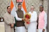 भाजपा प्रदेश अध्यक्ष आदित्य साहू, बाबूलाल मरांडी और कर्मवीर सिंह ने राज्यपाल से की मुलाकात