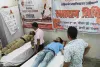 Sahebganj News: कॉलेज में एनएसएस, एनसीसी और ब्रह्माकुमारी के तत्वावधान में लगा रक्तदान शिविर