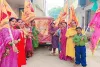 Koderma News: 55वीं निशान यात्रा में भक्तिभाव से झूमे श्रद्धालु, श्याम मंदिर में अर्पित किया निशान