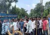 पाकुड़ में नीट परीक्षा के कथित पेपर लीक मामले को लेकर आदिवासी छात्र संघ का प्रदर्शन