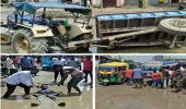 Sahibganj News: NH-80 की बदहाली पर फूटा गुस्सा, कीचड़ में लेटकर ग्रामीणों ने किया चक्काजाम