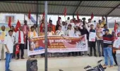 NEET और शिक्षा मुद्दे पर गिरिडीह में सड़कों पर उतरे छात्र और वामपंथी संगठन