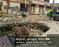 बरहरवा स्टेशन के पार्किंग एरिया में महीनों से 'मौत का गड्ढा',  यात्री-जानवर गिरने का खतरा; रेलवे बेखबर