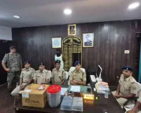 गोड्डा में नशे के खिलाफ बड़ी कार्रवाई, 1.4 किलो गांजा और 76 सॉल्यूशन बरामद