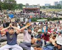 JSSC-CGL चयनित अभ्यर्थियों का आंदोलन तीसरे दिन भी जारी, प्रोजेक्ट भवन के बाहर धरना