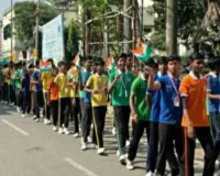 Sahibganj News: ईस्टर्न रेलवे हाई स्कूल के छात्रों ने हर घर तिरंगा अभियान के तहत दिखाई देशभक्ति