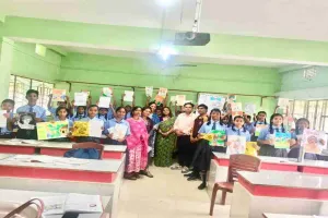 झारखंड के वीरों को बच्चों की अनोखी श्रद्धांजलि, पेंटिंग्स में उतारे महान सेनानी