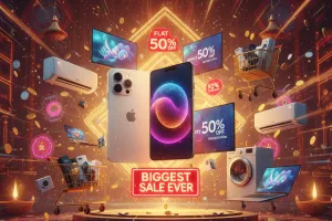Flipkart-Amazon Mega Sale: iPhone, TV और लैपटॉप की बंपर डील, 15,000 तक की सीधी बचत!