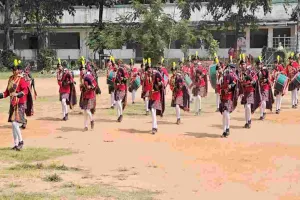 जिला स्तरीय बैंड प्रतियोगिता में कस्तूरबा गांधी बालिका आवासीय विद्यालय कैथा बना चैम्पियन