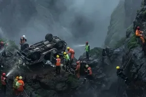 ताम्हिनी घाट में बड़ा हादसा: जीप 500 फीट खाई में गिरी, चार की मौत, दो लापता