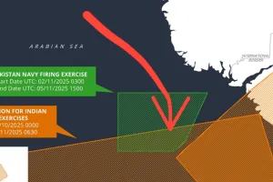 पाकिस्तान का नया NOTAM भारत के क्षेत्र से ओवरलैप: क्या अरब सागर में टकराव संभव? सरक्रीक में हलचल