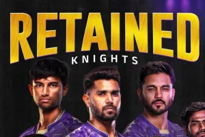 KKR ने जारी की आईपीएल 2026 रिटेन-रिलीज सूची, बड़े नाम बाहर; युवा खिलाड़ियों पर भरोसा