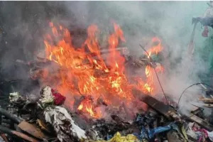 अचानक लगी आग ने छीनी जीवन भर की कमाई, मकान मालकिन बदहवास