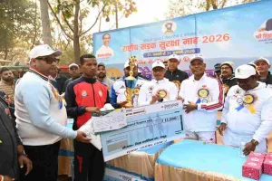 क्रॉस कंट्री दौड़ में रंजीत किस्कू ने मारी बाजी, सुनील टुडु दूसरे व विनोद सोरेन तीसरे स्थान पर