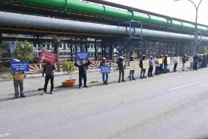 Bokaro News : प्लांट प्लाजा रोड पर सड़क सुरक्षा जागरूकता कार्यक्रम का आयोजन