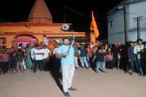 सरिया में निकला भव्य मंगला जुलूस, जय श्रीराम के नारों से गूंजा बाजार