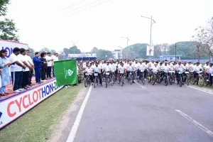 Bokaro News: फिटनेस और स्वास्थ्य के लिए बीएसएल ने किया साइक्लोथॉन का आयोजन