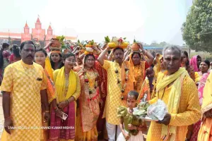 कलश शोभायात्रा के साथ सप्त दिवसीय श्री शिव महापुराण कथा ज्ञान यज्ञ सप्ताह का शुभारंभ