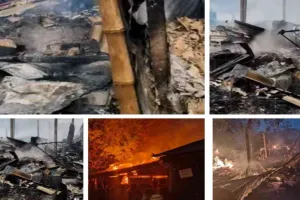 Sahebganj News: तीनपहाड़ सब्जी मंडी में भीषण आग, एक दर्जन दुकानें जलकर राख