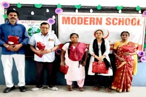 मॉडर्न इंग्लिश स्कूल में मजदूर दिवस पर ग्राउंड स्टाफ का सम्मान, बच्चों की प्रस्तुतियों ने जीता सबका दिल